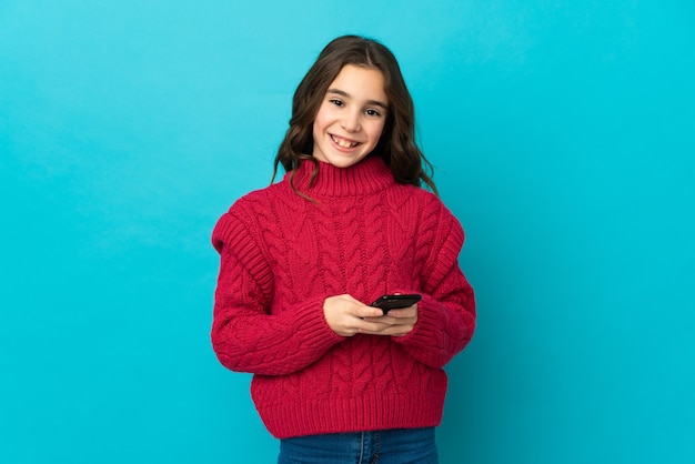 Young girl over isolated background