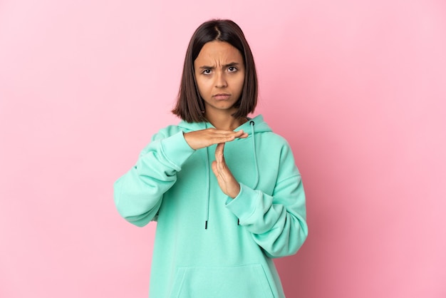 Young girl over isolated background