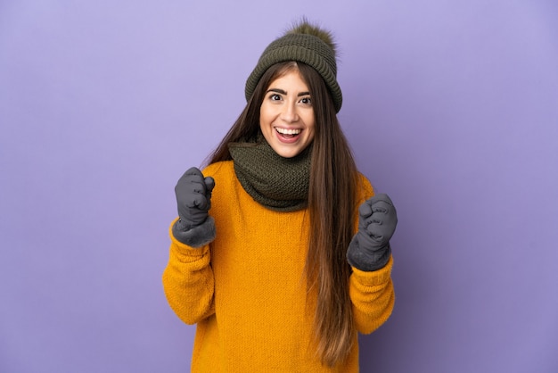 Young girl over isolated background