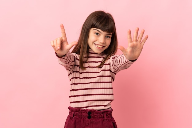 Young girl over isolated background