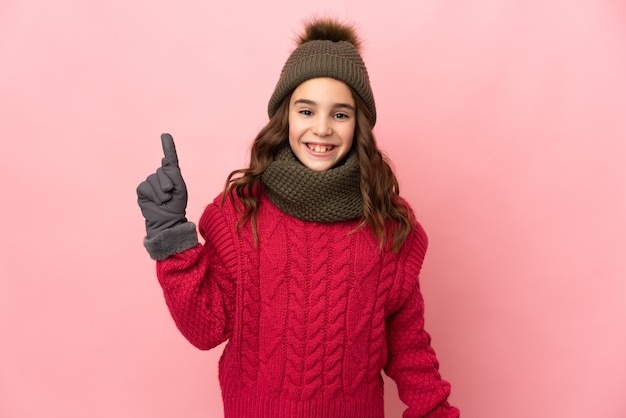 Young girl over isolated background