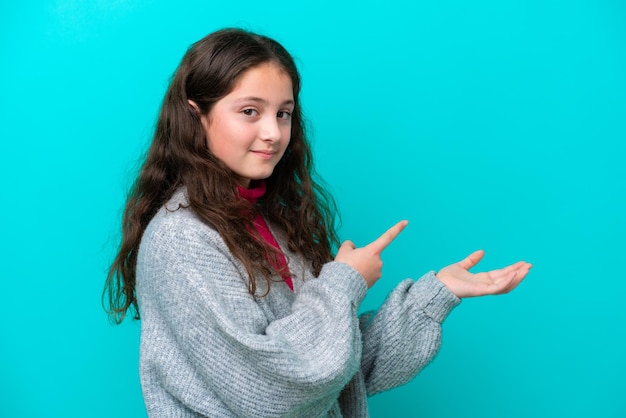 Young girl over isolated background