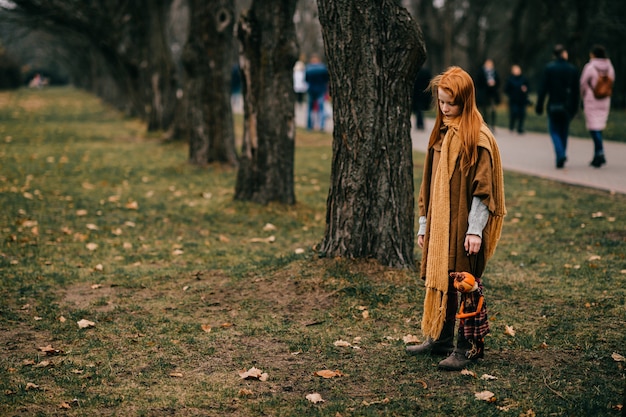 Young girl posing in the park