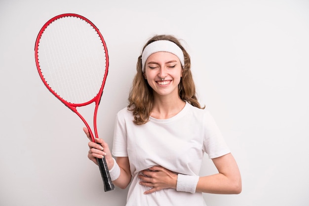 Young girl practicing tennis sport concept