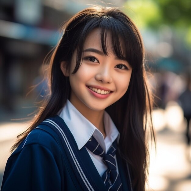 young girl at school