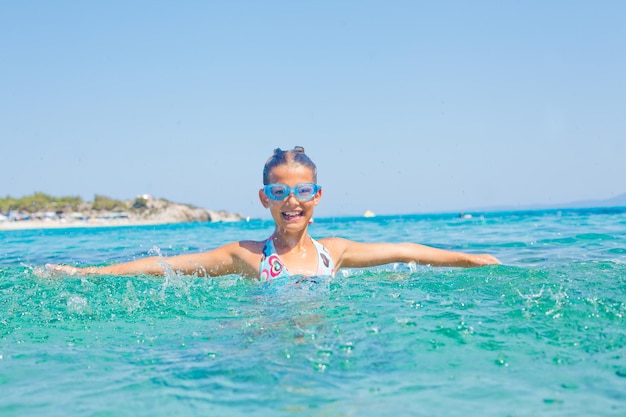 Young girl in the sea