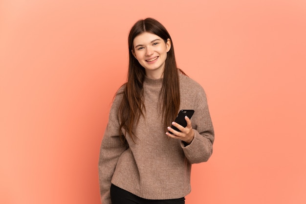 Young girl using mobile phone