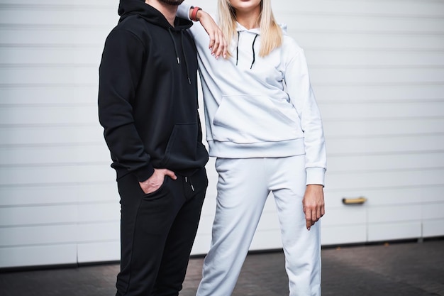 A Young Girl in a White Hoodie Smiling Happily A Mockup for Logo and Branding Design