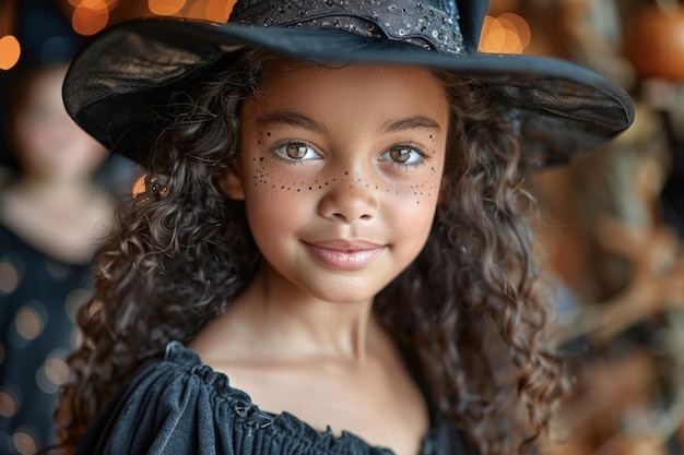 Young Girl in Witches Hat