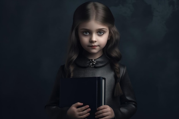 A Young girl with a book