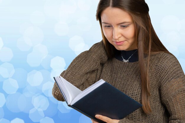 Young girl with book