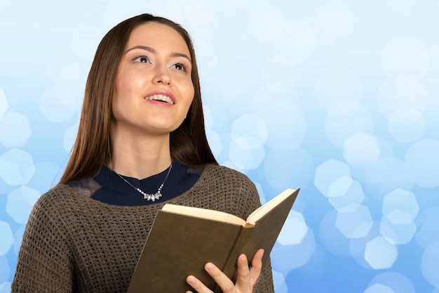 Young girl with book