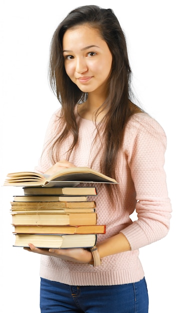 Young girl with book 