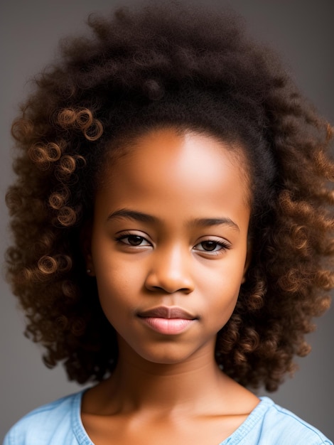 A young girl with a natural hair style