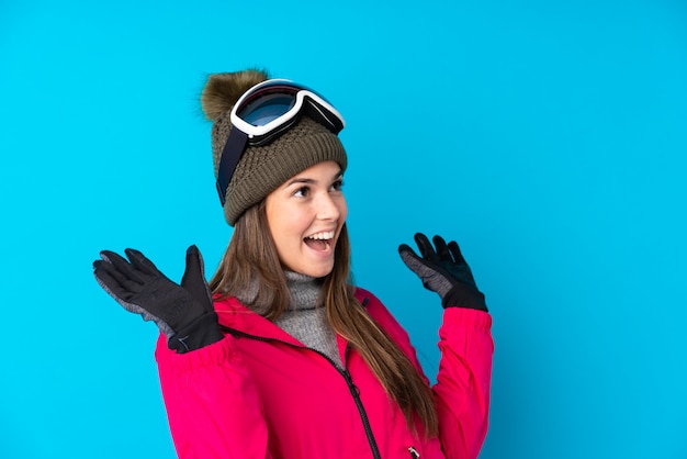 Young girl with snow glasses