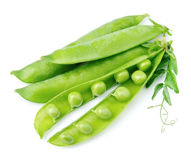 Young green peas close up Green vegetables