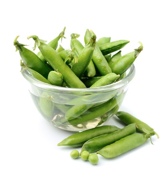 Young green peas . Green vegetables.