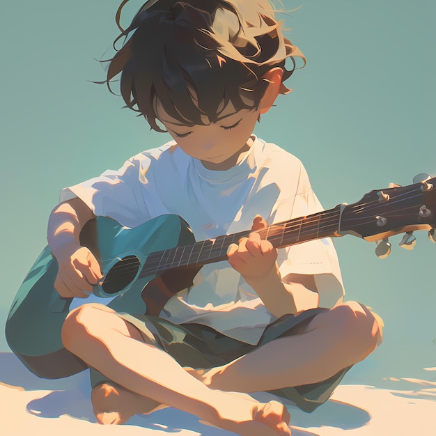 Young Guitarist Melodies of Innocence