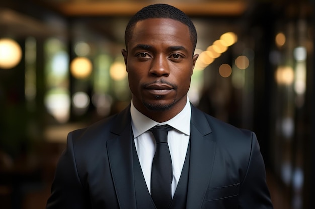 Young Handsome African American Man Portrait AI Generated