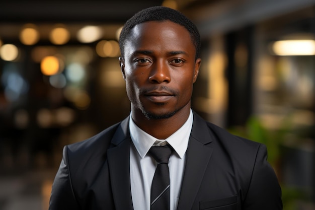 Young Handsome African American Man Portrait AI Generated