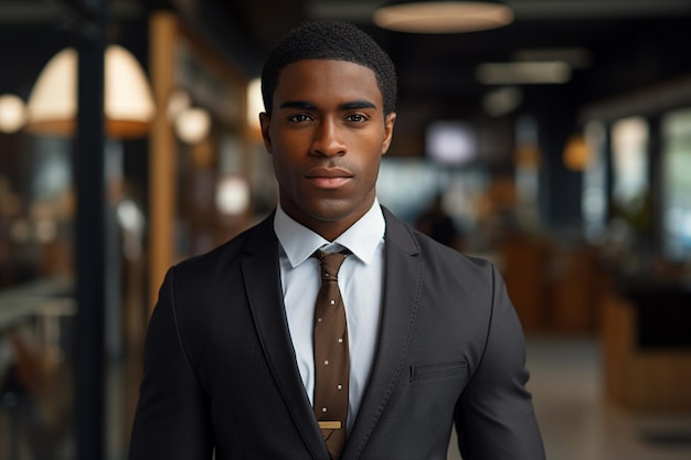 Young handsome black businessman