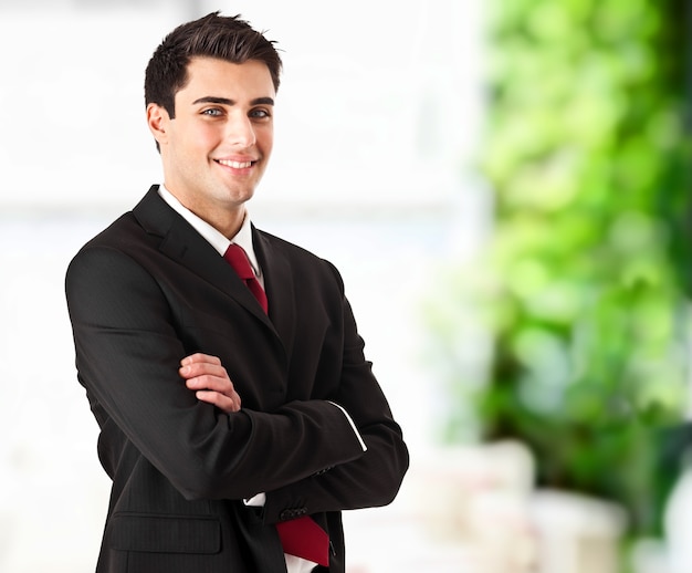 Young handsome businessman portrait