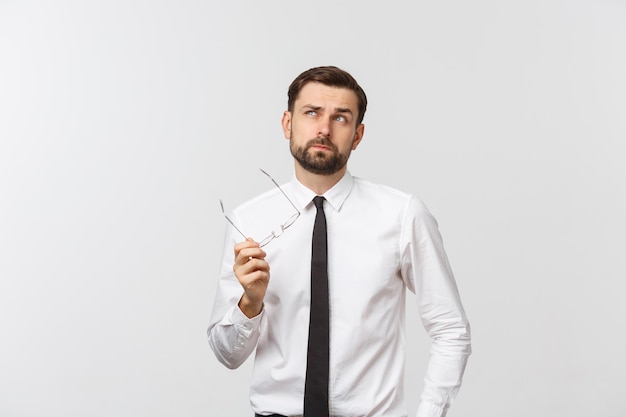 Young handsome businessman in suit