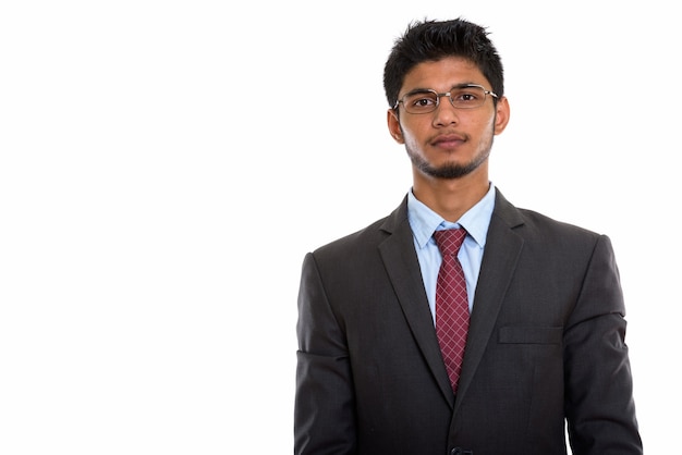 young handsome Indian businessman wearing eyeglasses