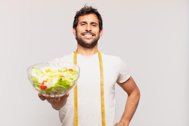 Young handsome indian man happy expression