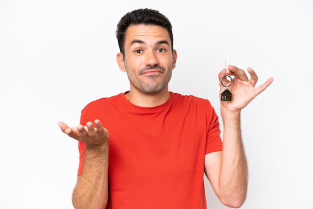 Young handsome man over isolated background