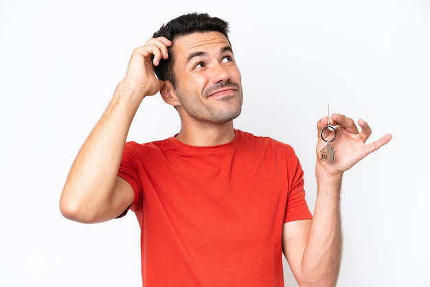 Young handsome man over isolated background