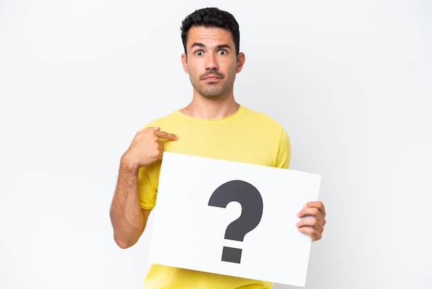 Young handsome man over isolated background