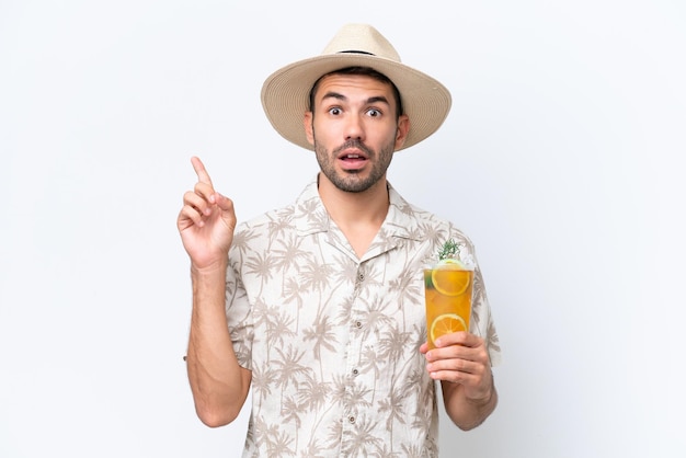 Young handsome man over isolated background