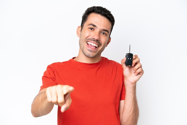 Young handsome man over isolated background