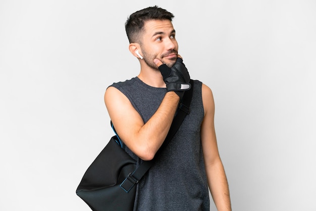 Young handsome man over isolated background