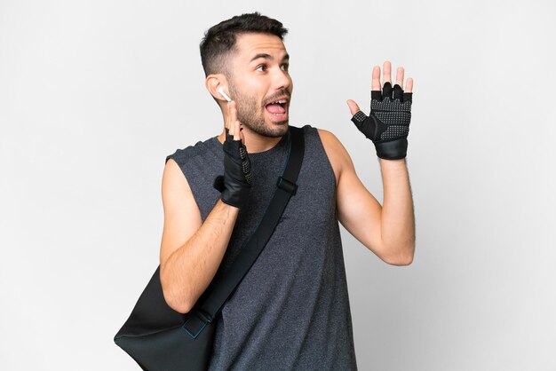 Young handsome man over isolated background