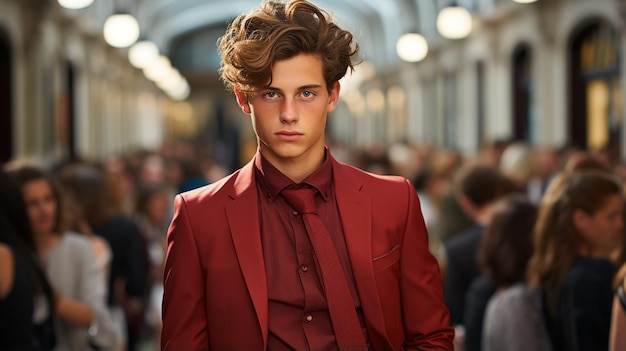 young handsome man posing outdoors at daytime