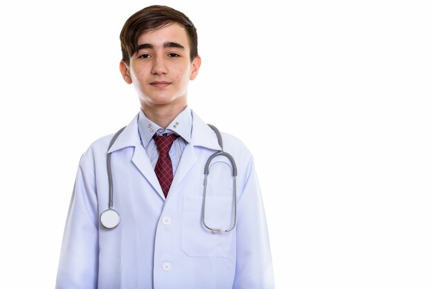 young handsome Persian teenage doctor