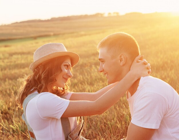 Young happy couple outdoor