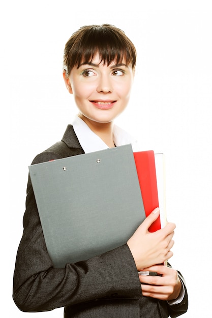 Young happy smiling businesswoman