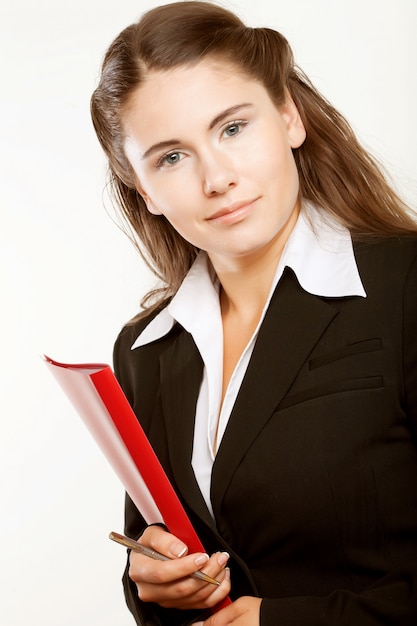 Young happy smiling businesswoman