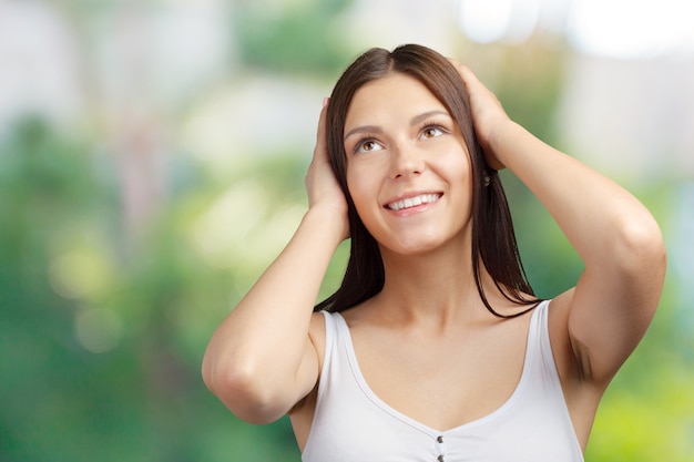 Young happy woman portrait