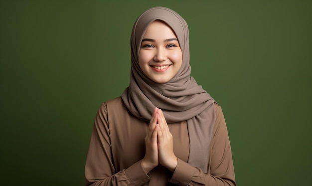 young hijab business woman in office suit