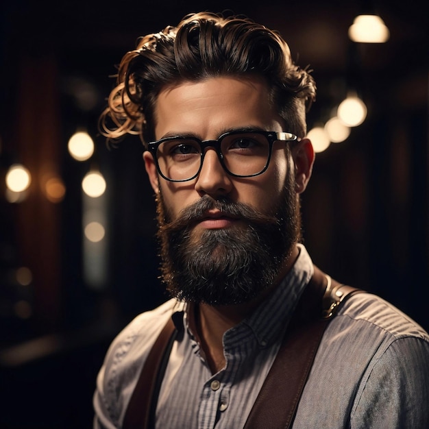 Young hipster man portrait