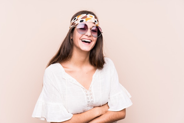 Young hipter woman laughing and having fun