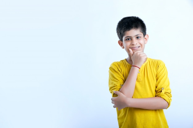 young indian cut boy portrait