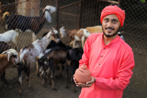 Young indian farmer