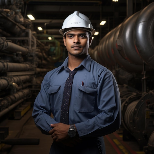 a young indian male engineer