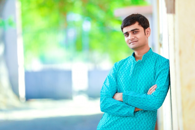 Young indian man on traditional clothing