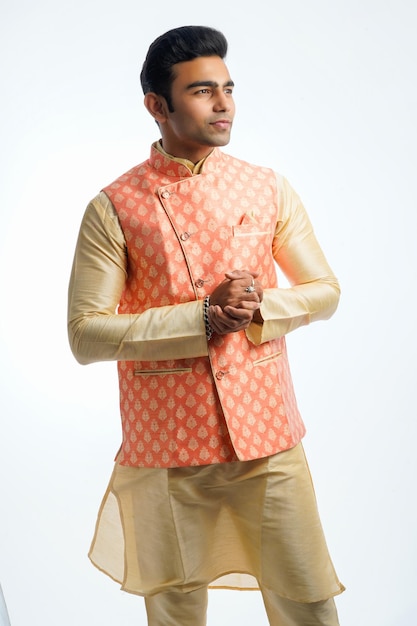 Young indian man on traditional wear